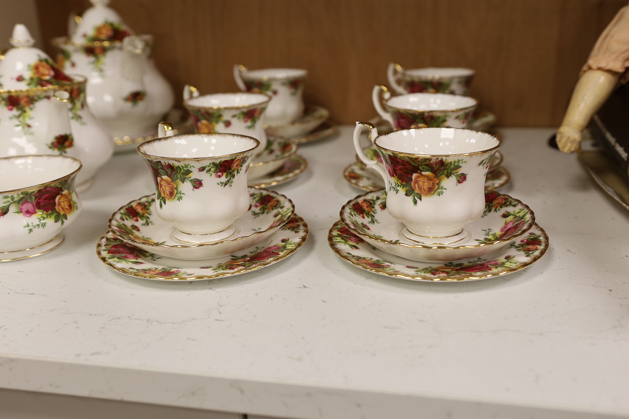 A Royal Albert Old Country Roses part tea set